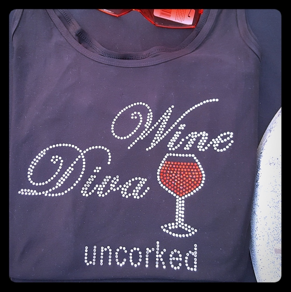 Rhinestone Wine Tshirts